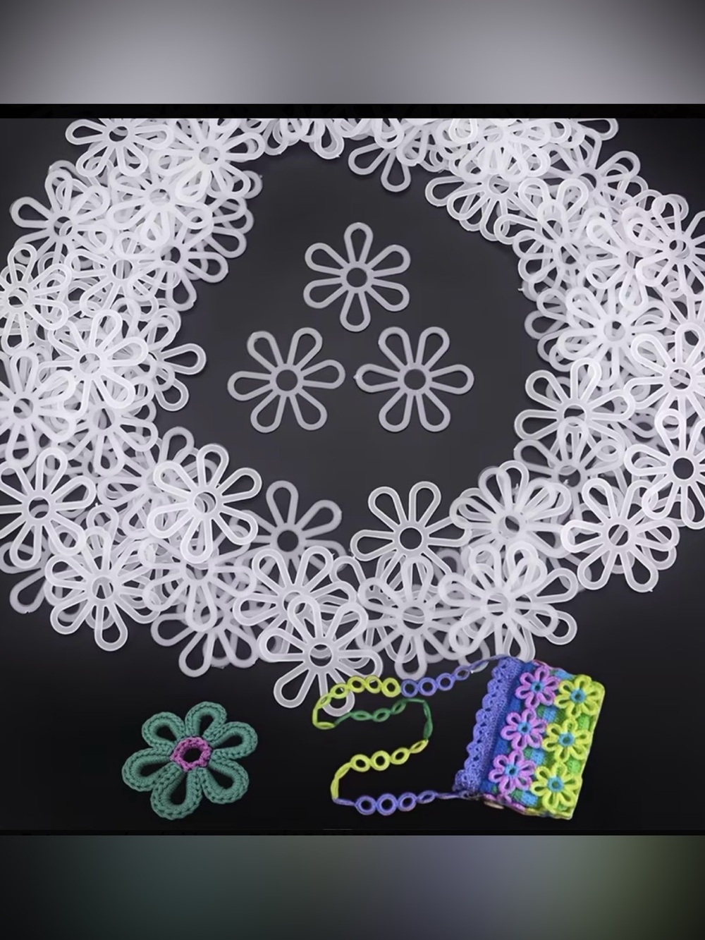 29 White Daisy Connector Rings for Crafts and Party Decor